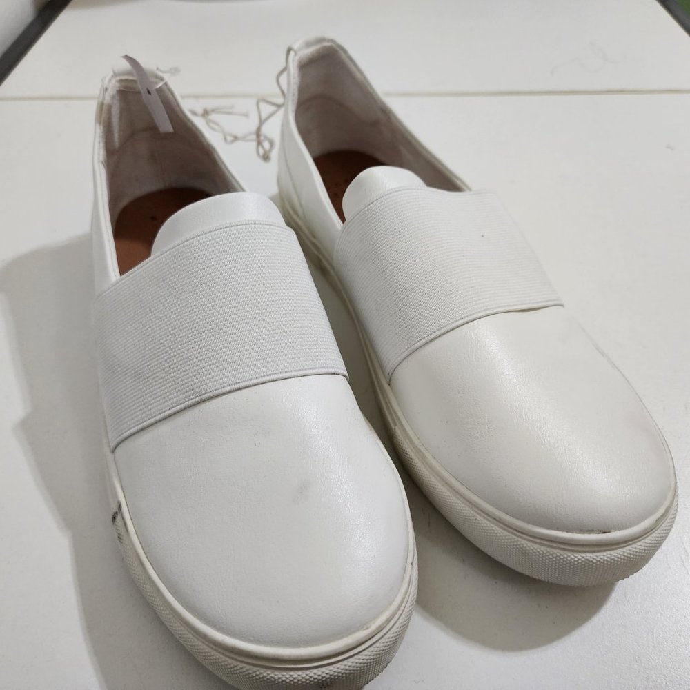 A New Day Women's White Slip On Sneakers Size 9.5